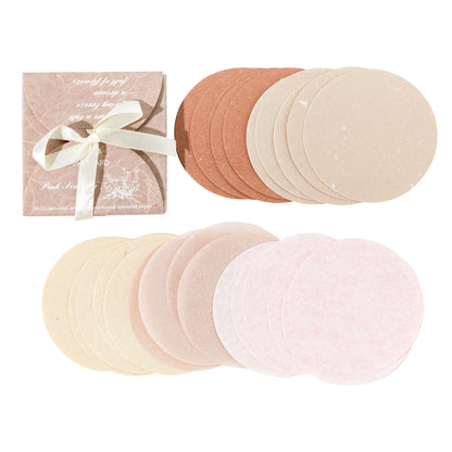 JIANQI 30pcs/lot Memo Pads Material Paper Solid Color Round Junk Journal Scrapbooking Cards Retro Background Decoration Paper