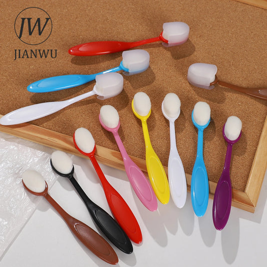 JIANWU 8 Pcs/set No. 4 Toothbrush Type Colorful Material Decor Painting Makeup Brush Set Creative DIY Journal Collage Stationery