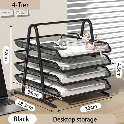 3 Tier Mesh Desk Organizers,Office Supplies Organizer,Desk Organizer Tray,File Storage,Mesh Paper Tray,File Organizer Tray