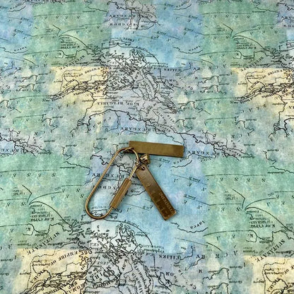 Newspaper Fabric Map Retro Vintage Digital Printed for Handmade DIY Sewing Accessories