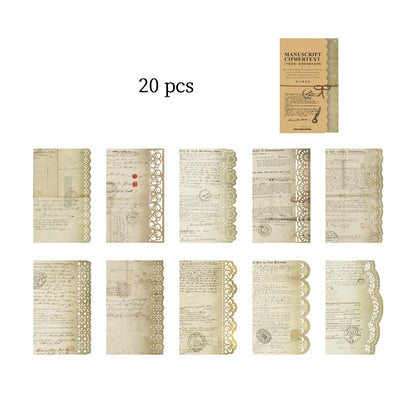 Retro Creative Material Paper Lace Hollow Border Letter Material Movement Album Decorate Hand Account DIY Materials Journaling
