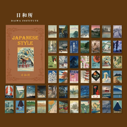 JIANQI 50pcs Vintage Paper for Phone Deco Retro Stationery Supplies Litmus Paper Bullet Journaling Label Scrapbooking Material