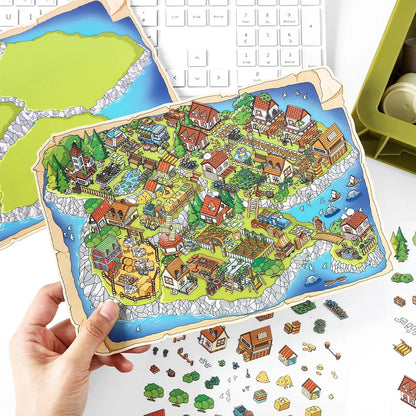 JIANQI Scene Miniature Stickers Storage Stickers DIY Cabin Scene Stacking and Pasting Scrapbooking Material Scrapbook Kit