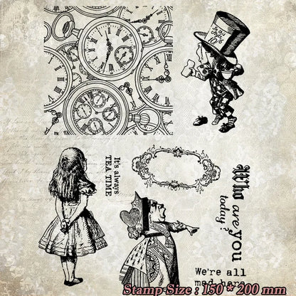 JIANWU Vintage Character English Text Material Collage Transparent Silicone Stamp Creative Journal Student Supplies Stationery