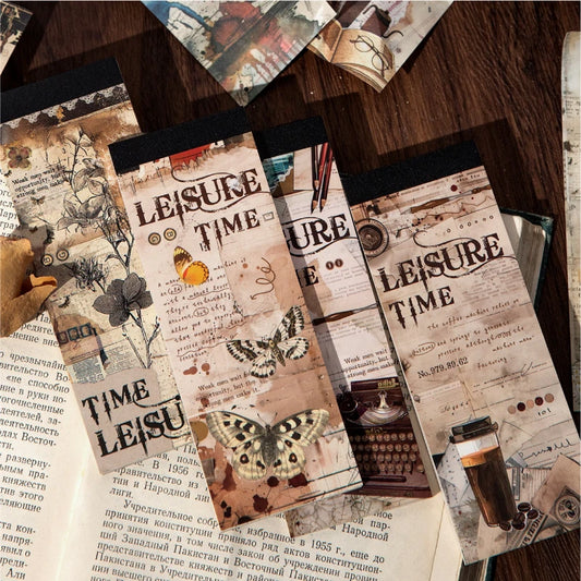 JIANQI 32 sheet Decor Scrapbook Vintage Materials Paper Combo Kit DIY Junk Journal Collage Photo Album Retro Background paper