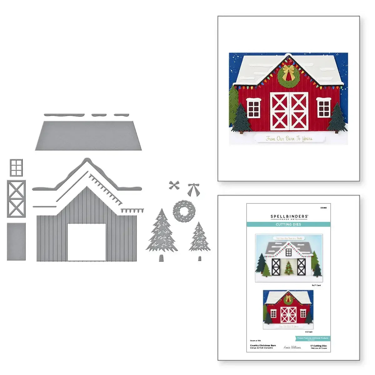Christmas 2026 New Automobile Barn Star Wreath Dies For Diy Scrapbooking Crafts Maker Photo Album Template Handmade Decoration