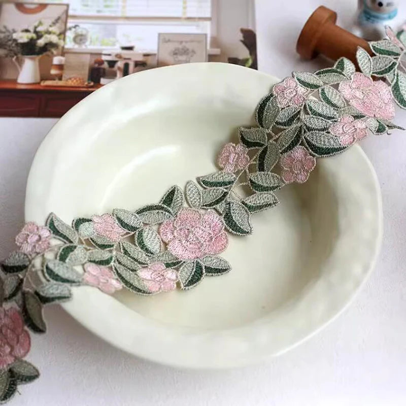 1Yard Hollow Floral High Quality Venise Lace Fabric DIY Handmade Lace Accessories Textile Fabrics Wide 9.5CM