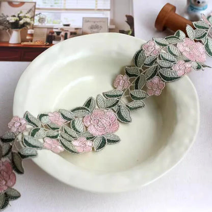 1Yard Hollow Floral High Quality Venise Lace Fabric DIY Handmade Lace Accessories Textile Fabrics Wide 9.5CM