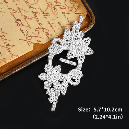 JIANWU Vintage Lace Flower Hollow Border Landscape Material Collage Knife Mold Creative DIY Journal Student Supplies Stationery