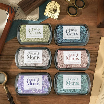JIANWU Colours of Morris Series Silicone Stamp Material Concave Color Ink Pad Creative DIY Journal Student Supplies Stationery
