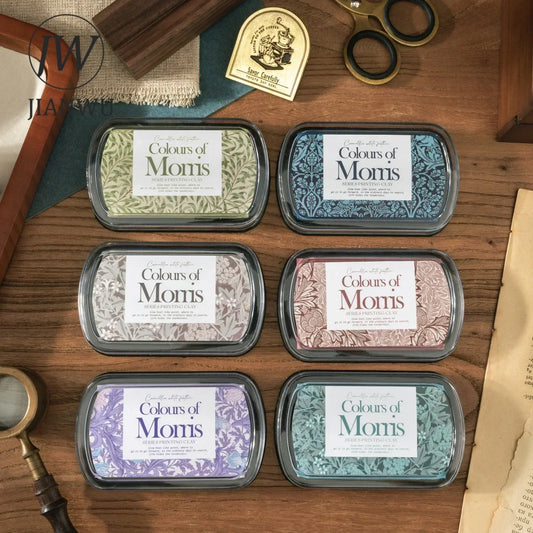JIANWU Colours of Morris Series Silicone Stamp Material Concave Color Ink Pad Creative DIY Journal Student Supplies Stationery