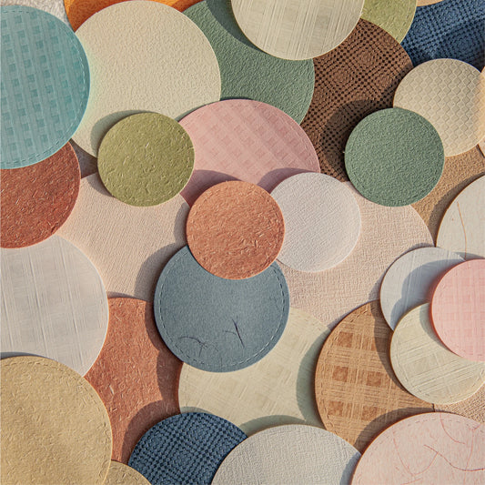 24pcs Colored minimalist circles Paper Vintage Collage Junk Journal DIY Scrapbooking Aesthetics Stationery Supplies Craft Paper