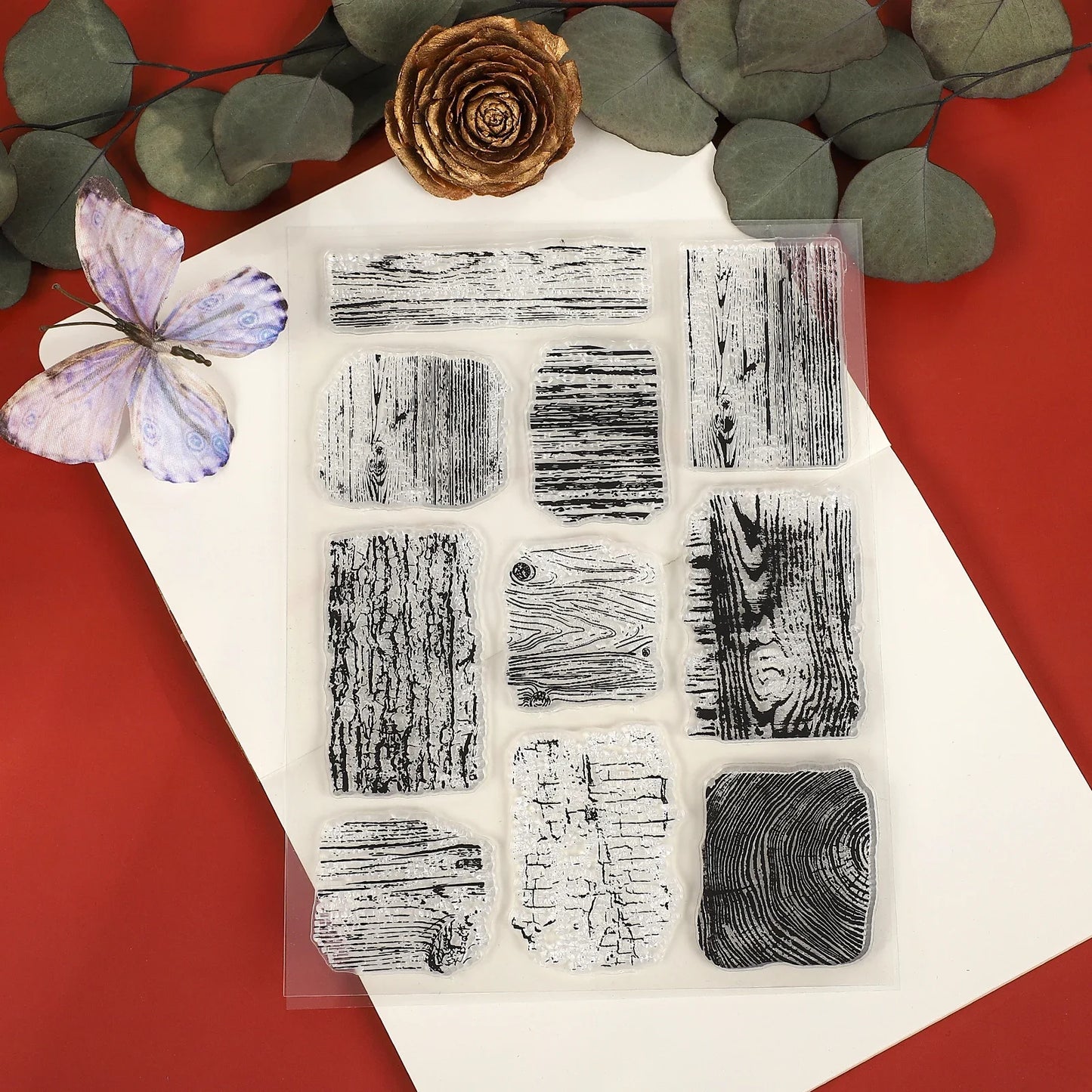 JIANWU Vintage Mushroom Digital Watermark Landscape Material Collage Transparent Silicone Stamp Creative DIY Journal Stationery