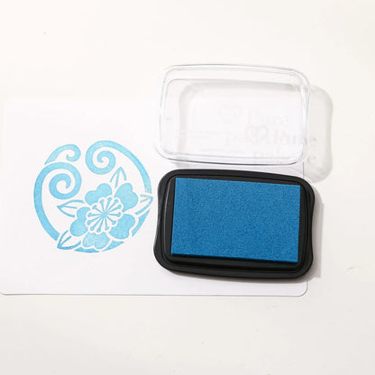 JIANWU 20 Colors Big Ink Pad Oil Planner Silicone Stamp Material Concave Waist Color Ink Pad Creative DIY Journal Stationery