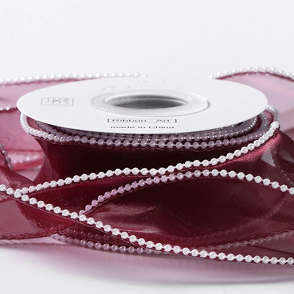 5 Yards Pearl Edged Fishtail Yarn Pleated Wave Handmade DIY Flower Packaging Cake Ribbon Lace 4CM Wide