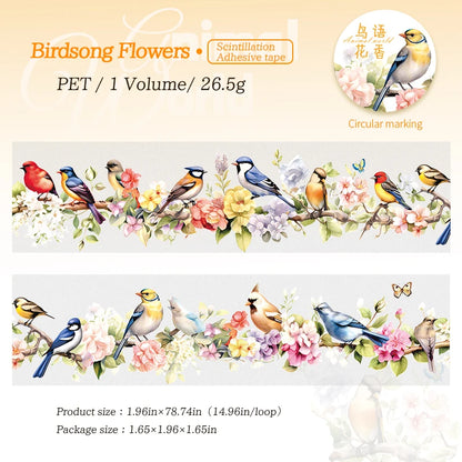 JIANQI 50mm*2m Animal World landscape Tapes DIY Scrapbooking Decor Photo Album Collage Journalling Materials Stickers