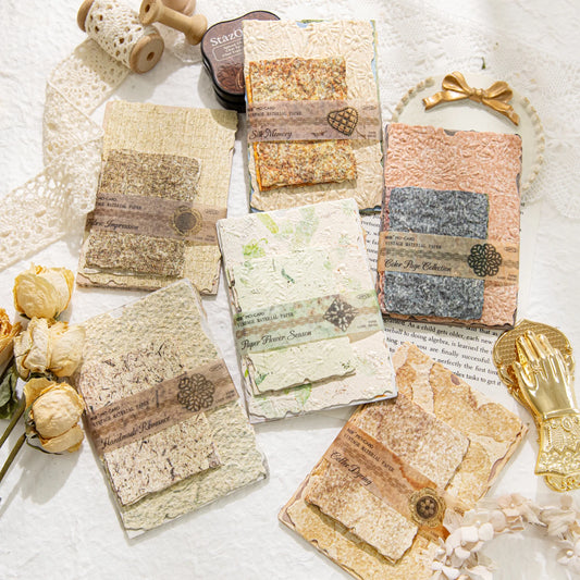 JIANQI 28pcs/pack Vintage Special Paper DIY Scrapbooking Collage Materials Decor Junk Journal Aesthetics stationery Paper
