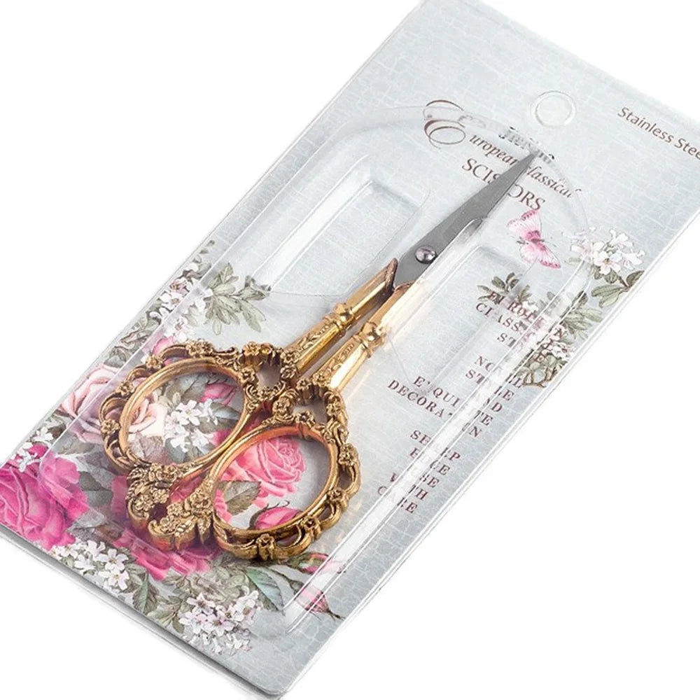 4.67Inch Embroidery Sewing Scissor Retro-style Stainless Steel Peacock Needlework Sewing Scissors for Paper Fabric Cutting Craft
