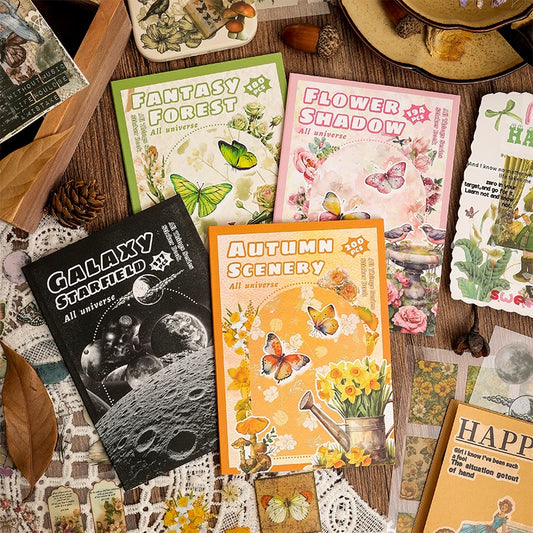 JIANQI 20 Sheets universal nature Stickers book PET Die cut Decorative handmade Scrapbooking Material Diary Album Craft Supplies