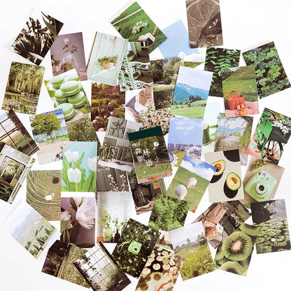 JIANQI 50 pcs Stickers book Decorative Scrapbooking Diary Album notebooks hand made Collage material junk journal supplies