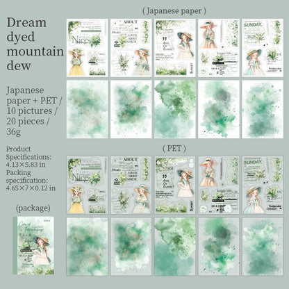 JIANQI 20 sheet PET Stickers book Cute Girl Creative Decorative handmade Scrapbooking Material Diary Album Craft Supplies