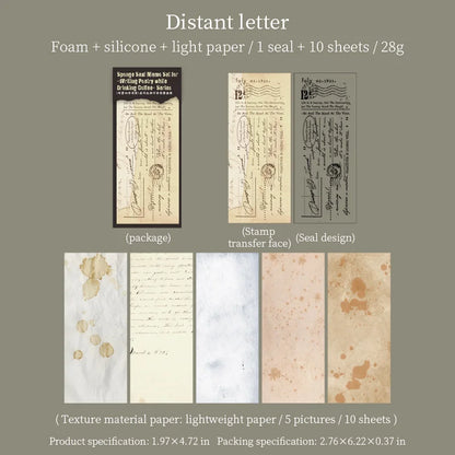 11 pcs Retro old style foam Stamps Scrapbooking Deco DIY Craft Standard Wooden Stamps Set Material paper
