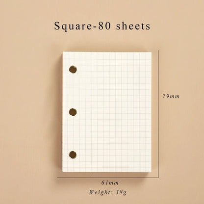 JIANWU Cute Mini 3 Ring Loose-leaf Book Transparent Portable Student Journal Binder Notebook Kawaii Stationery School Supplies