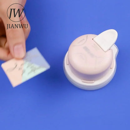 JIANWU Multifunctional Four-in-one Corner Rounder Material Collage Cutting Tool Creative DIY Journal Student Supplies Stationery