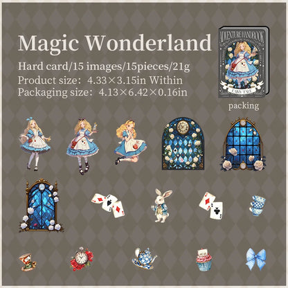 15 Pcs Cute Cartoon character PET Die cut Sticker Pack Decorative handmade Scrapbooking Material Kawaii Stationery Art Supplies