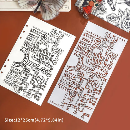 JIANWU Vintage Planetary Chart Symbol Border Flower Landscape Material Collage stamp Shading Board Creative Journal Stationery
