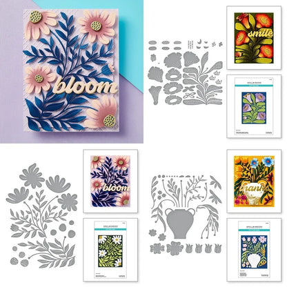 Freshly Picked Angel Trumpet Etching Frame Dies Scrapbook Diary Decoration Stencil Embossing Template DIY Greeting Card Handmade