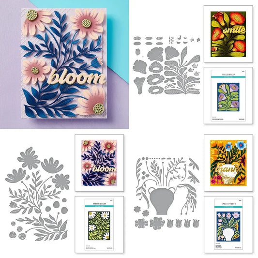 Freshly Picked Angel Trumpet Etching Frame Dies Scrapbook Diary Decoration Stencil Embossing Template DIY Greeting Card Handmade