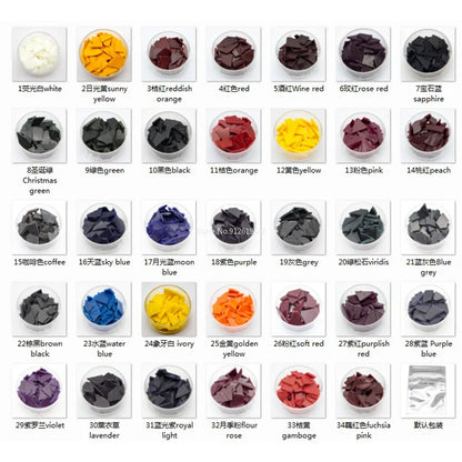 34-color candle dye diy scented candle making pigment flake soy wax pigment color block soy candle making kit diy supplies