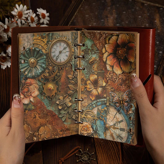 JIANQI 30 Pcs Vintage Stereoscopic texture Material Paper Decor Junk Journal Planner DIY Scrapbooking Collage Craft Art paper