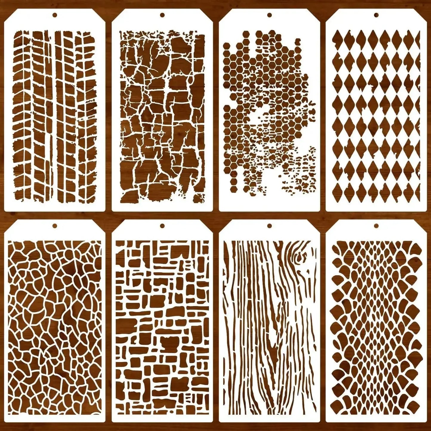 JIANWU Multifunctional Vintage Hollow Pattern Plastic Painting Material Template Creative Journal Student Supplies Stationery
