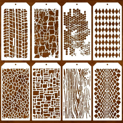 JIANWU Multifunctional Vintage Hollow Pattern Plastic Painting Material Template Creative Journal Student Supplies Stationery