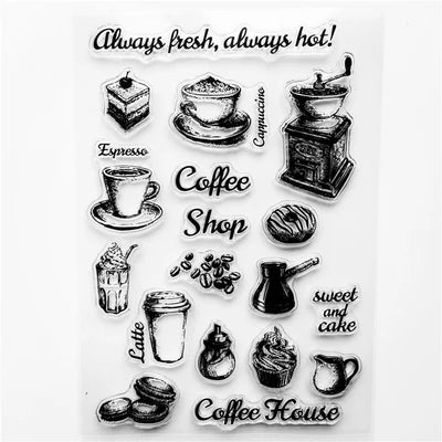 JIANWU 1 Pcs Transparent Silicone Seal Retro Stamp Aircraft Tower Building Clear Stamps Office Supplies Stamps DIY Stationery