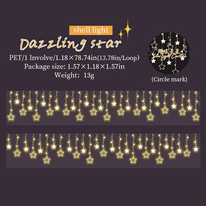 JIANQI 30mm*2m 1pc PET Tape Stickers Creativity Scrapbooking Hand Account Adhesive hand made Diy Junk Journal Craft Supplies