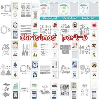Part-5 Christmas 2025 NEW Cutting Dies Scrapbook Diary Decoration Stencil Embossing Template DIY Greeting Card Handmade