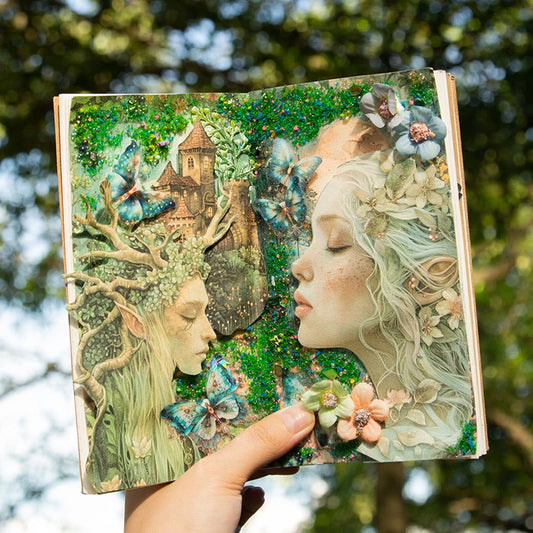 JIANQI 30 pcs Forest fantasy Series Material paper Decorative paper Diy Diary Album Scrapbooking Material Junk Journal Supplie