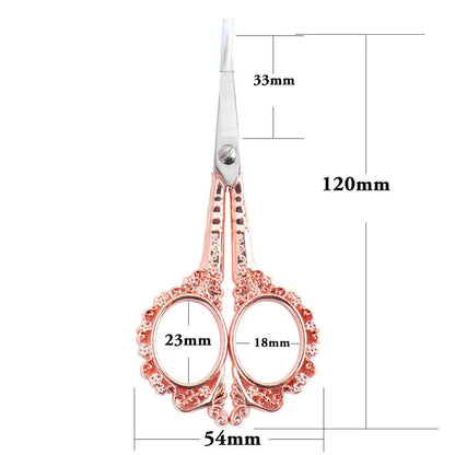 4.67Inch Embroidery Sewing Scissor Retro-style Stainless Steel Peacock Needlework Sewing Scissors for Paper Fabric Cutting Craft