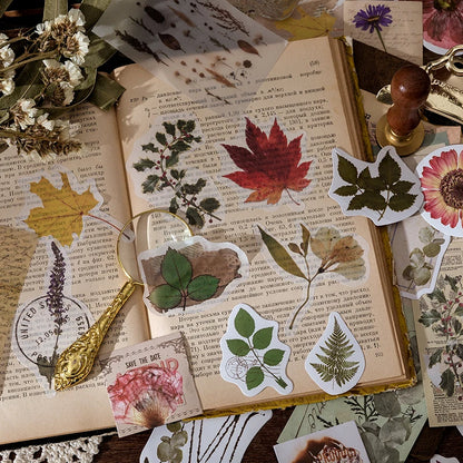 60pcs Vintage Stickers Scrapbook Paper for Scrapbooking Junk Journal School Supplies Creative Stationery DIY Deco Stickers