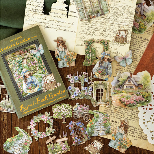 JIANQI 30 Sheets PET Landscape Stickers Four Seasons Scenery Decor handmade Scrapbooking Material Diary Album Craft Supplies
