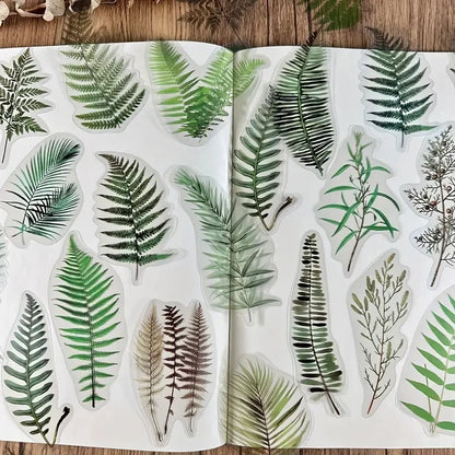 JIANQI 40 Pcs/pack Vintage Creative flower plant Stickers hand tent DIY Stick Labels Scrapbooking Material Junk Journal Supplies