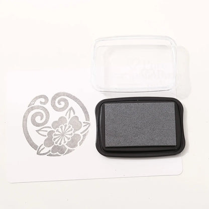 JIANWU 20 Colors Big Ink Pad Oil Planner Silicone Stamp Material Concave Waist Color Ink Pad Creative DIY Journal Stationery