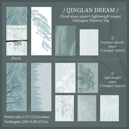 JIANQI 30 pcs Vintage Collage Scrapbooking Journal Material paper Card Making DIY Retro Source Paper Creative Memo Stationery
