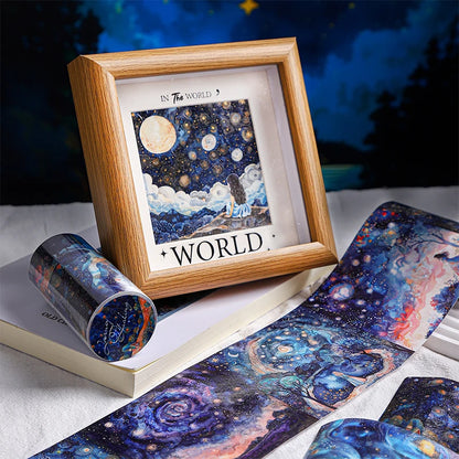 JIANQI 2M/Roll Large size Landscape Tape DIY Scrapbooking Junk Journal Creative Aesthetic Stationery Planner Deco Diary Stickers