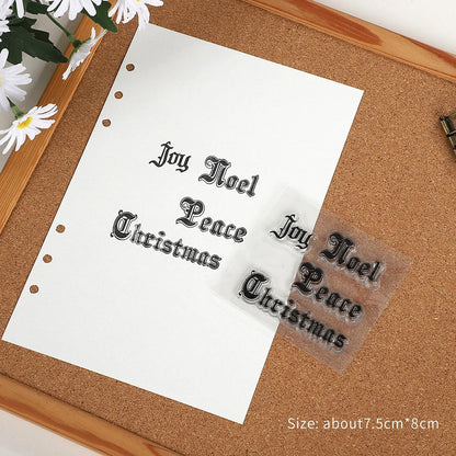 JIANWU Vintage Trees Snowflake Pattern Material Collage Transparent Silicone Stamp Creative DIY Student Supplies Stationery