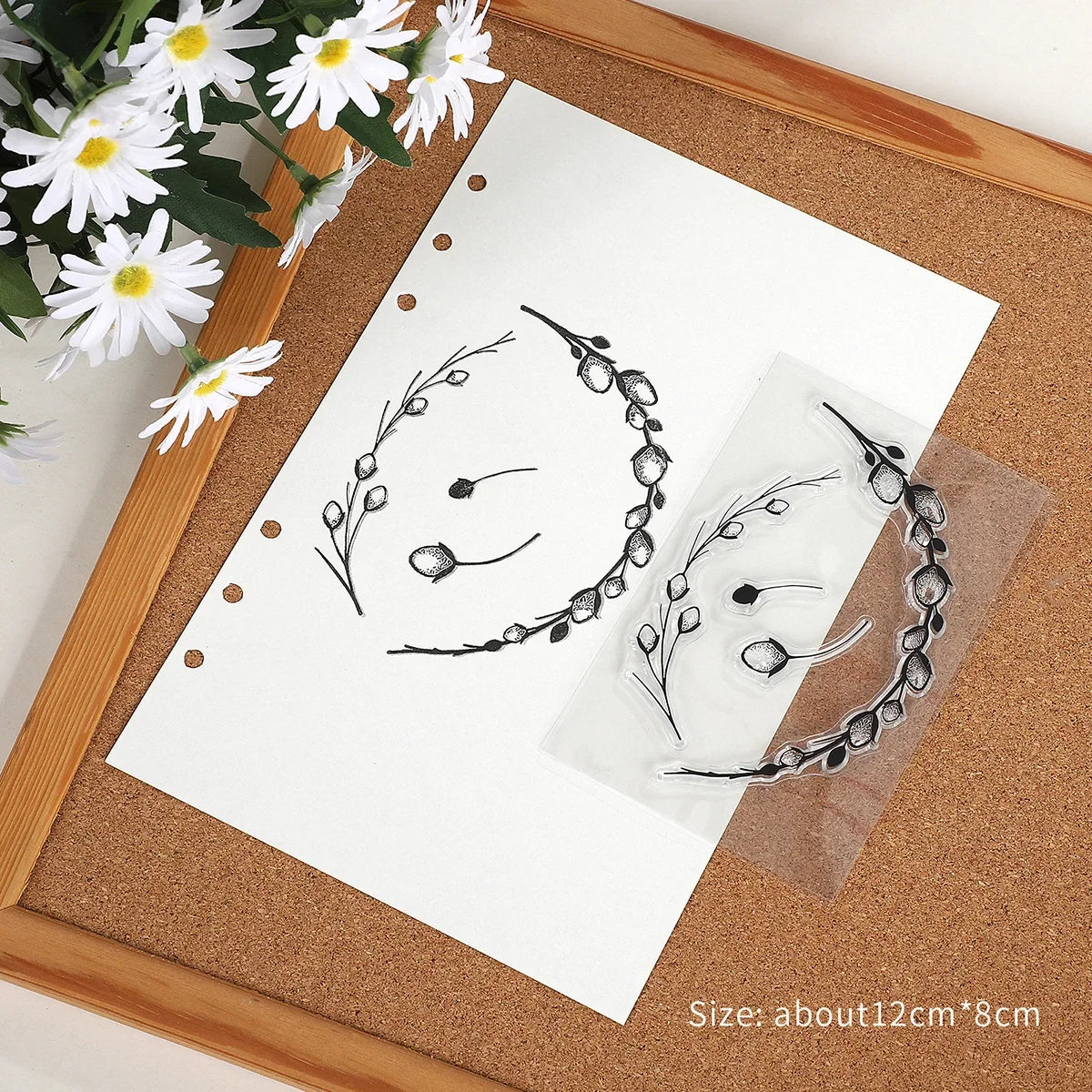 JIANWU Vintage Trees Snowflake Pattern Material Collage Transparent Silicone Stamp Creative DIY Student Supplies Stationery