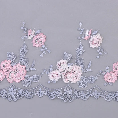 1 Yard Pink Embroidery Decoration Lace Fabric Lace Clothing Accessories Decoration Doll Dress 10CM Wide